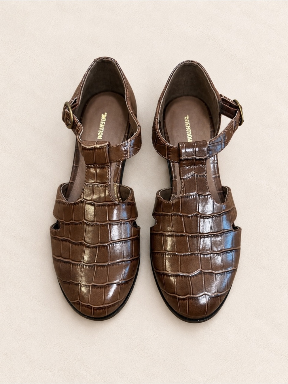 Intentionally Blank Eureka Flats Size 6 Brown Leather Mary Jane Flat